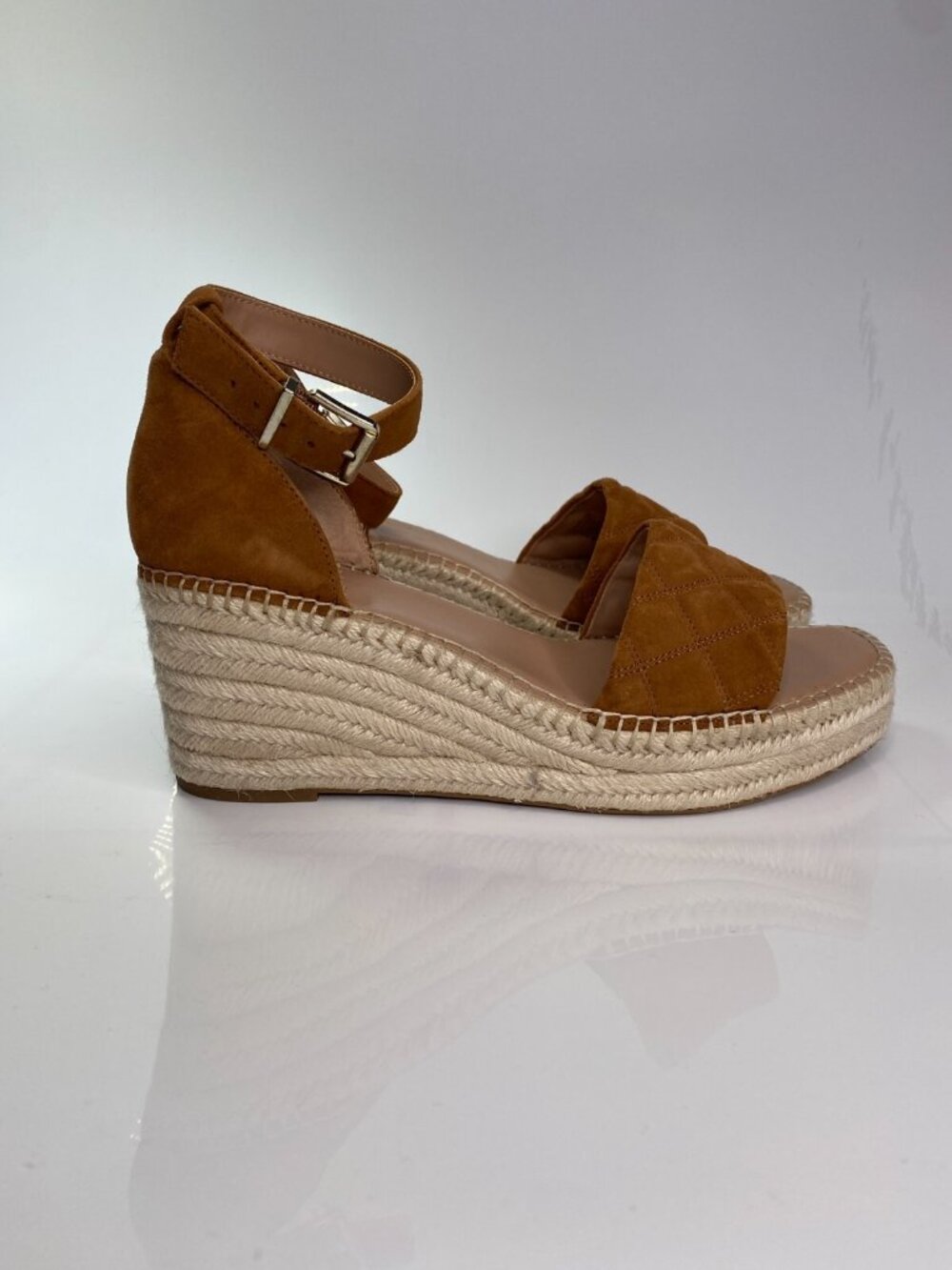 Nordstrom Women's Tan Toffee Carmen lea Espadrille Platform Wedge Sandal Sz 11